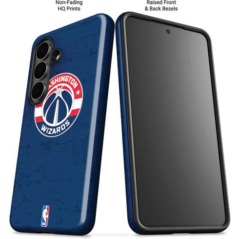 NBA Washington Wizards Blue Distressed Galaxy S26 Plus Impact Case