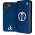 NBA Washington Wizards Blue Distressed iPhone 15 Plus Folio Case