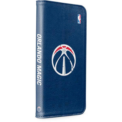 NBA Washington Wizards Blue Distressed iPhone 15 Plus Folio Case
