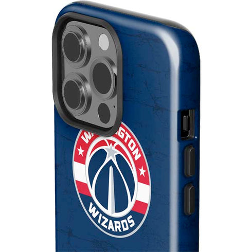 NBA Washington Wizards Blue Distressed iPhone 15 Pro Impact Case