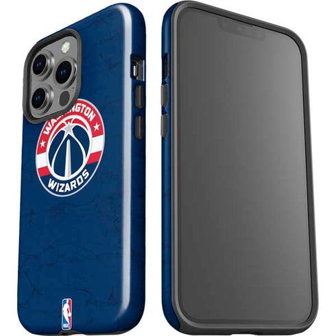 NBA Washington Wizards Blue Distressed iPhone 15 Pro Impact Case