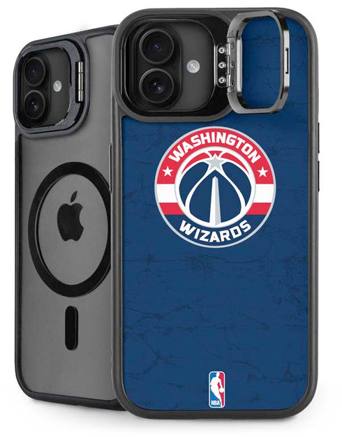NBA Washington Wizards Blue Distressed iPhone 16 Kickstand Case