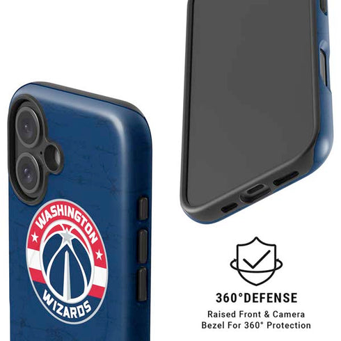 NBA Washington Wizards Blue Distressed iPhone 16 Magsafe Impact Case