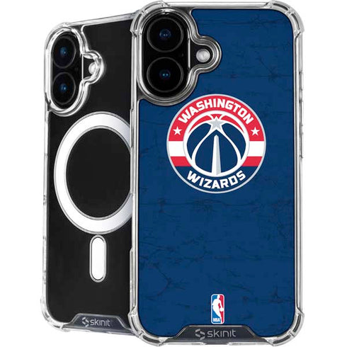 NBA Washington Wizards Blue Distressed iPhone 16 Plus MagSafe Case