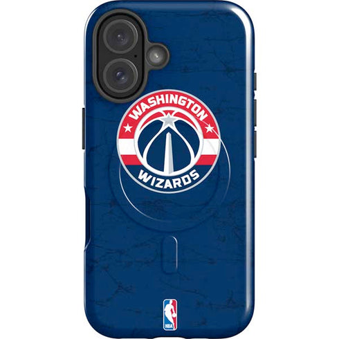 NBA Washington Wizards Blue Distressed iPhone 16 Plus Magsafe Impact Case