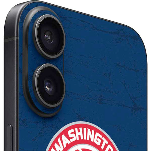NBA Washington Wizards Blue Distressed iPhone 16 Plus Skin