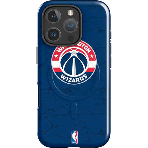 NBA Washington Wizards Blue Distressed iPhone 16 Pro Magsafe Impact Case