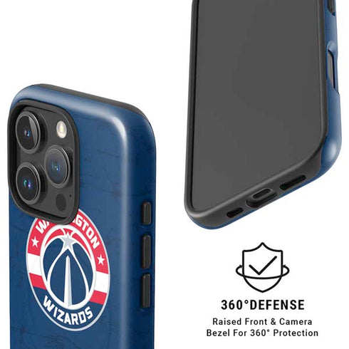 NBA Washington Wizards Blue Distressed iPhone 16 Pro Magsafe Impact Case