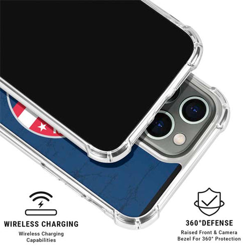 NBA Washington Wizards Blue Distressed iPhone 16 Pro Max Clear Case
