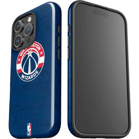 NBA Washington Wizards Blue Distressed iPhone 16 Pro Max Impact Case