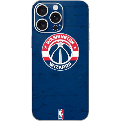 NBA Washington Wizards Blue Distressed iPhone 16 Pro Max Skin