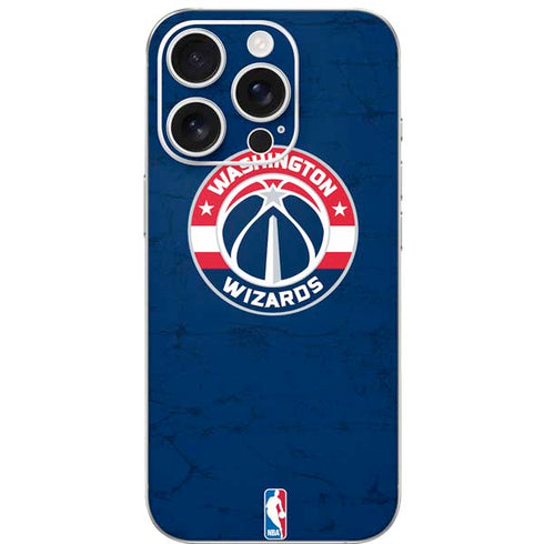 NBA Washington Wizards Blue Distressed iPhone 16 Pro Skin