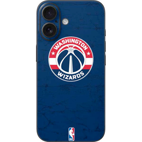 NBA Washington Wizards Blue Distressed iPhone 16 Skin