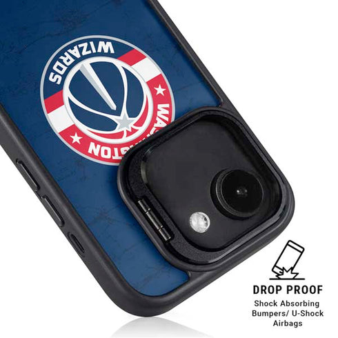 NBA Washington Wizards Blue Distressed iPhone 16e Kickstand Case