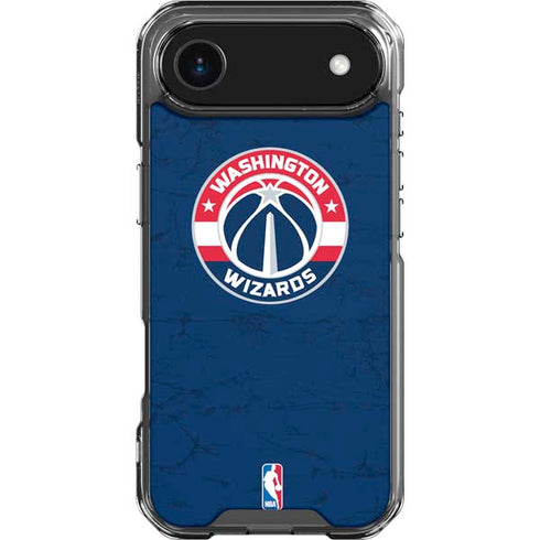 NBA Washington Wizards Blue Distressed iPhone 17 Air Clear Case