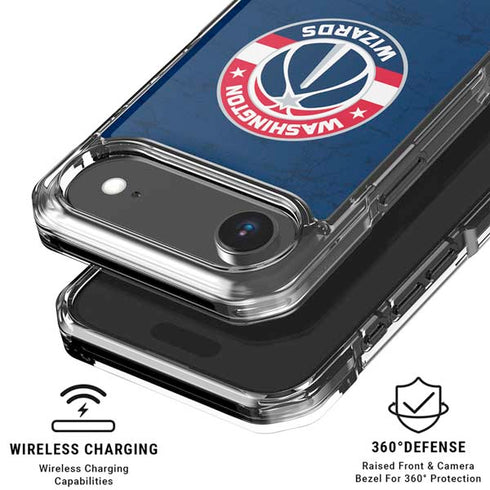 NBA Washington Wizards Blue Distressed iPhone 17 Air Clear Case