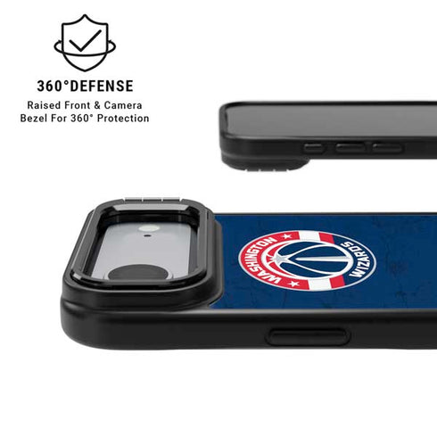 NBA Washington Wizards Blue Distressed iPhone 17 Air Kickstand Case