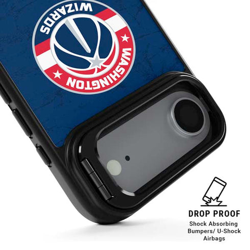 NBA Washington Wizards Blue Distressed iPhone 17 Air Kickstand Case