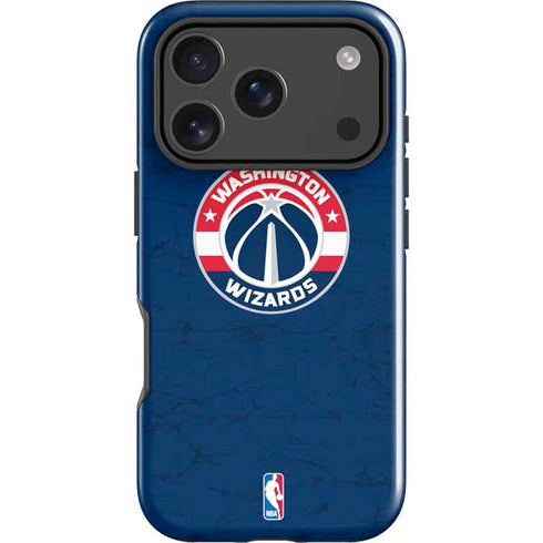 NBA Washington Wizards Blue Distressed iPhone 17 Pro Impact Case