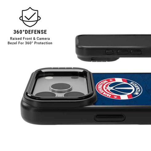 NBA Washington Wizards Blue Distressed iPhone 17 Pro Kickstand Case