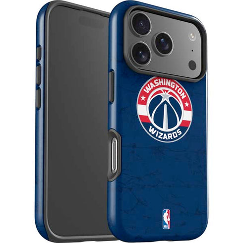 NBA Washington Wizards Blue Distressed iPhone 17 Pro Max Impact Case