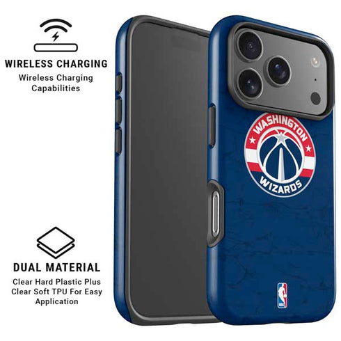 NBA Washington Wizards Blue Distressed iPhone 17 Pro Max Magsafe Impact Case