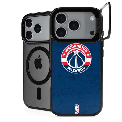NBA Washington Wizards Blue Distressed iPhone 18 Pro Kickstand Case