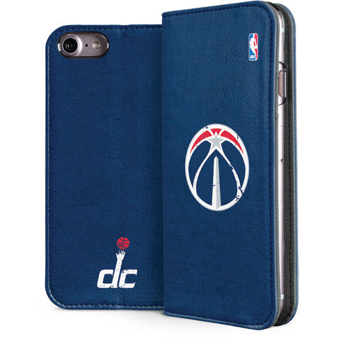 NBA Washington Wizards Blue Distressed iPhone 8 Folio Case
