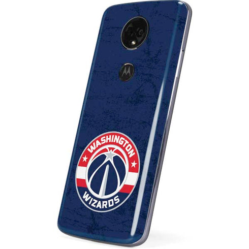 NBA Washington Wizards Blue Distressed Moto E5 Plus Skin