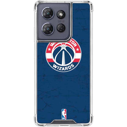 NBA Washington Wizards Blue Distressed Moto G 5G (2025) Clear Case