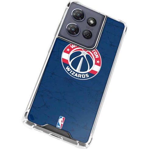 NBA Washington Wizards Blue Distressed Moto G 5G (2025) Clear Case