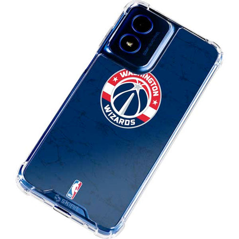 NBA Washington Wizards Blue Distressed Moto G 5G (2024) Clear Case