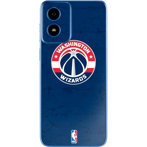 NBA Washington Wizards Blue Distressed Moto G Play 4G (2024) Skin