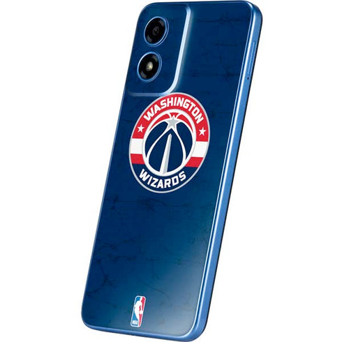 NBA Washington Wizards Blue Distressed Moto G Play 4G (2024) Skin