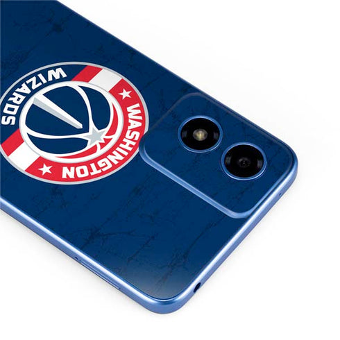 NBA Washington Wizards Blue Distressed Moto G Play 4G (2024) Skin