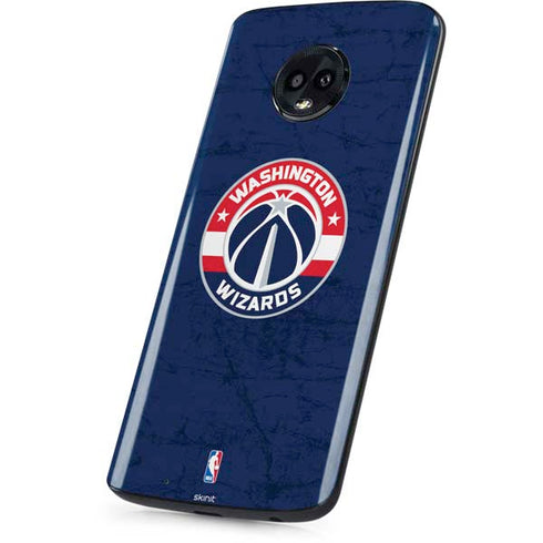 NBA Washington Wizards Blue Distressed Moto G6 Skin