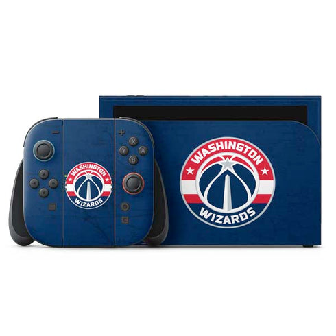NBA Washington Wizards Blue Distressed Nintendo Skins