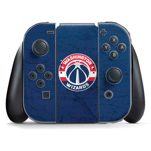 NBA Washington Wizards Blue Distressed Nintendo Skins