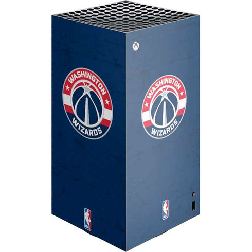 NBA Washington Wizards Blue Distressed XBox Series X Digital Edition Console Skin