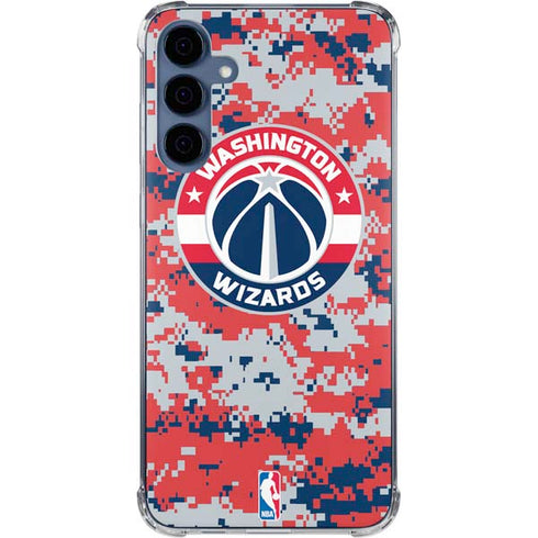 NBA Washington Wizards Camo Digi Galaxy A35 5G Clear Case