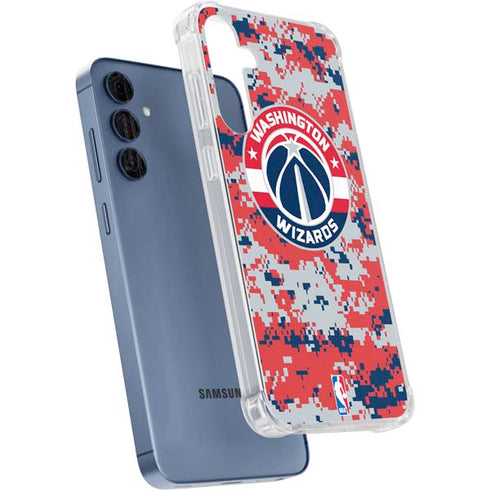 NBA Washington Wizards Camo Digi Galaxy A35 5G Clear Case