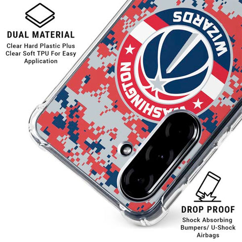 NBA Washington Wizards Camo Digi Galaxy A36 5G Clear Case