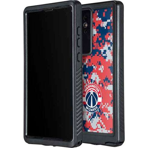 NBA Washington Wizards Camo Digi Galaxy S24 Ultra Waterproof Case