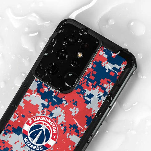 NBA Washington Wizards Camo Digi Galaxy S24 Ultra Waterproof Case