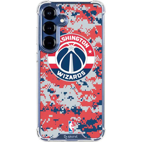 NBA Washington Wizards Camo Digi Galaxy S25 Clear Case