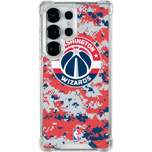 NBA Washington Wizards Camo Digi Galaxy S25 Ultra Clear Case