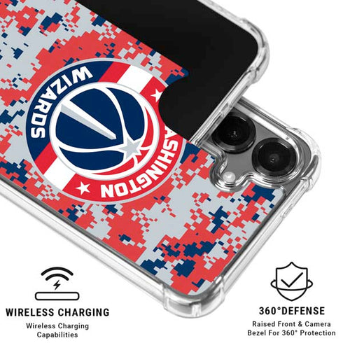 NBA Washington Wizards Camo Digi Galaxy S26 Plus Clear Case