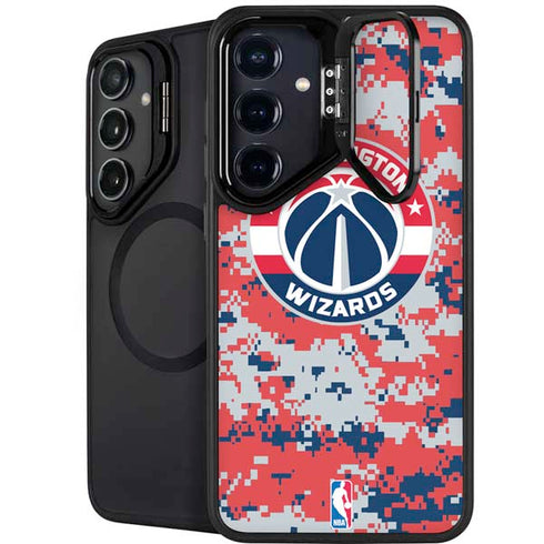 NBA Washington Wizards Camo Digi Galaxy S26 Plus Kickstand Case