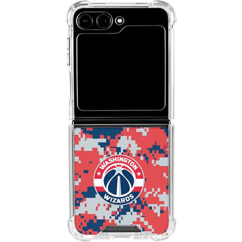 NBA Washington Wizards Camo Digi Galaxy Z Flip6 Clear Case