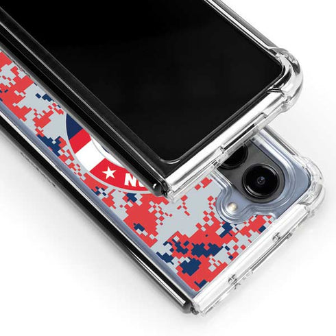 NBA Washington Wizards Camo Digi Galaxy Z Fold5 5G Clear Case